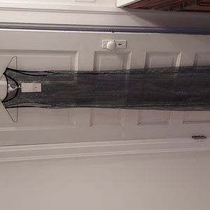 Shimmery long mesh dress